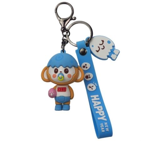 3D keychains are available with standard nickel plated fittings.