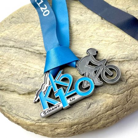 Custom bicycle medal.