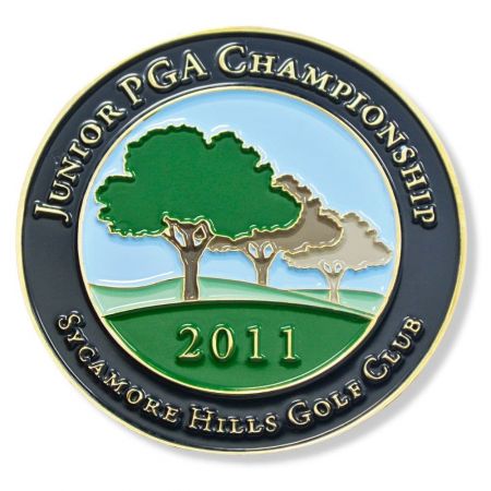 Monete da golf del campionato Junior PGA - Star Lapel Pin offre monete da golf su misura per il campionato Junior PGA.