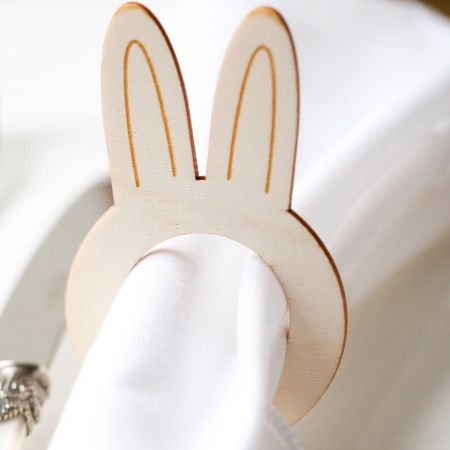 Wooden napkin ring is reusable..