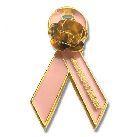 Pins personalizados de fita de câncer.