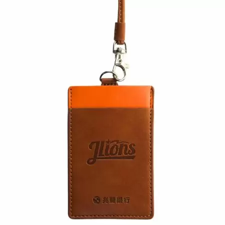 Leather Card Holder For Id Badge - Customize your leather ID card badge holder with embossed initials or a unique design, exclusively available at our factory.