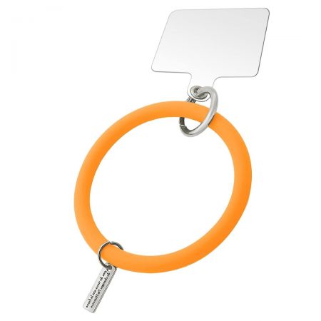 O anel pendurado de pulseira de silicone é macio e confortável ao toque.