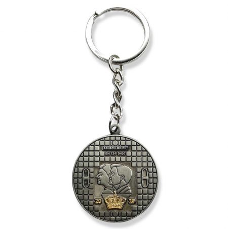 Create your own antique silver keychains.