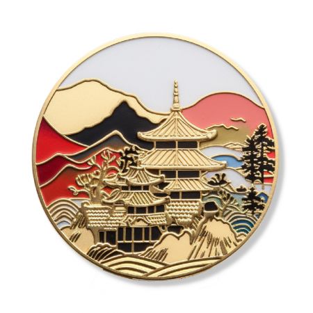 El pin de Japón simboliza el espíritu de innovación y progreso del país.