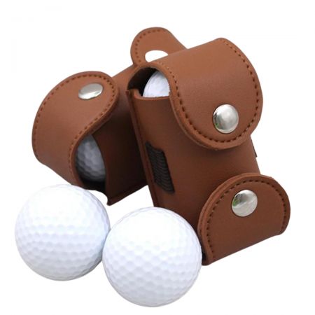 가죽 골프 공 가방 - 가죽 골프 공 파우치는 작고 휴대하기 쉽습니다.