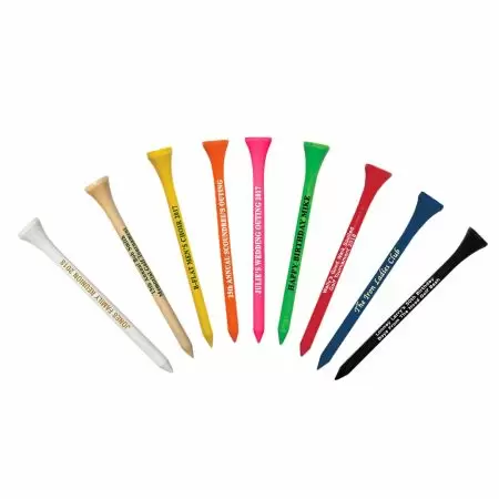 Tee de golf en plastique imprimé sur mesure.