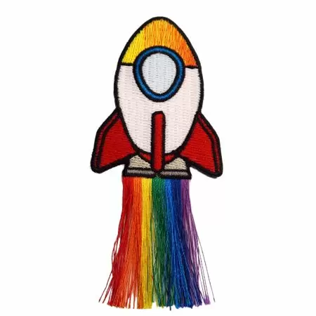 Individuelle Quastenstickerei-Patches. - Aufbügelbare gestickte Patches mit Quaste.