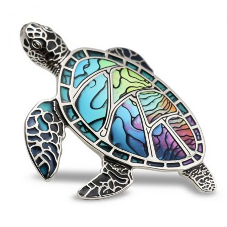 Verhoog je stijl en ondersteun mariene conservatie met prachtige op maat gemaakte zeeschildpad badges.