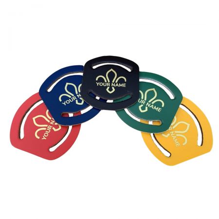 Leather plaited scout woggle.