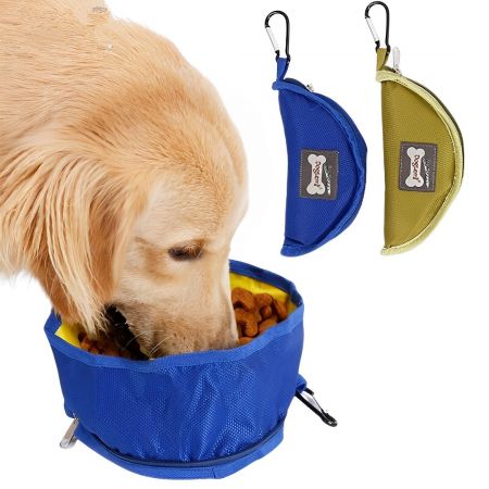 Custom Fabric Collapsible Dog Bowls - Dog water bowl.