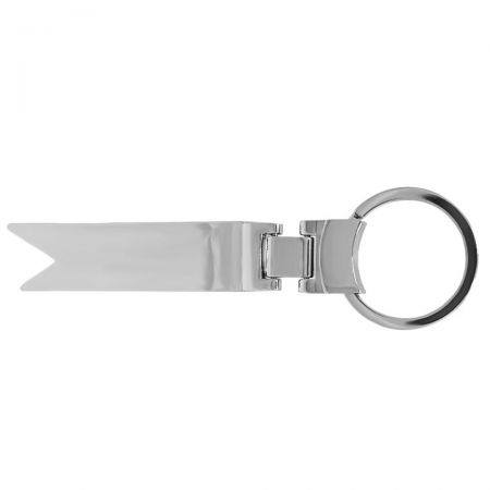 Promotionele logo auto sleutelhanger zilver.