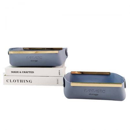 Avoin muotoilu nahkainen valet-tarjotin.