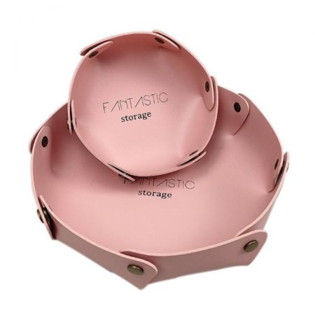 Työpöydän järjestäjä taitettava nahka-alusta - Nahka-toimiston järjestäjät.