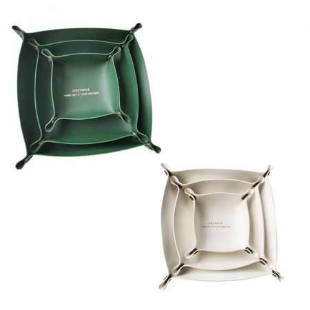 사무실 정리함용 가죽 수납함.