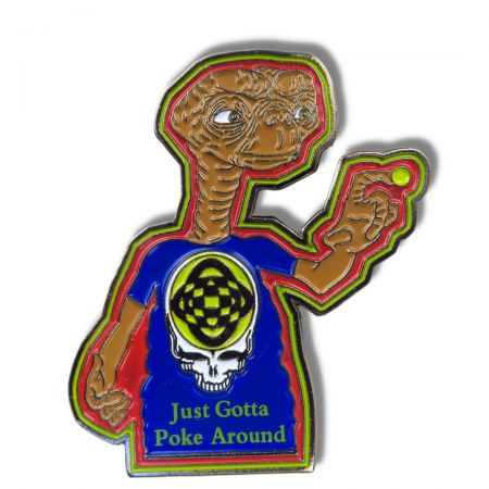 Custom cartoon enamel pin badges.