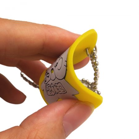 Custom silicone dog tag pendant.