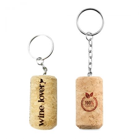 Portachiavi personalizzati con tappo di sughero per vino - Tappo di sughero per bottiglia.