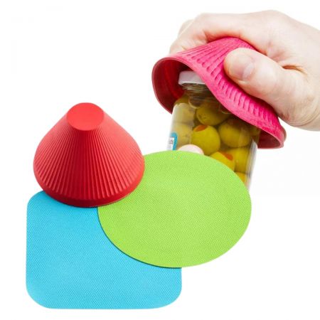 Abre frascos de goma. - Agarre de goma para frascos.