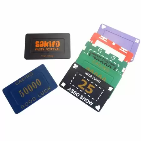 Fichas de poker de argila.