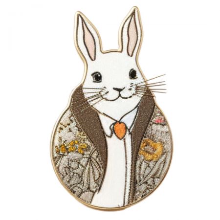 Personalized bunny badges.