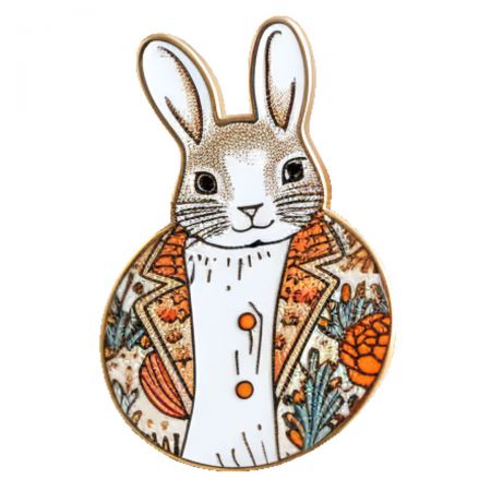 Украсьте свой стиль нашими настраиваемыми мягкими эмалевыми значками с кроликами.