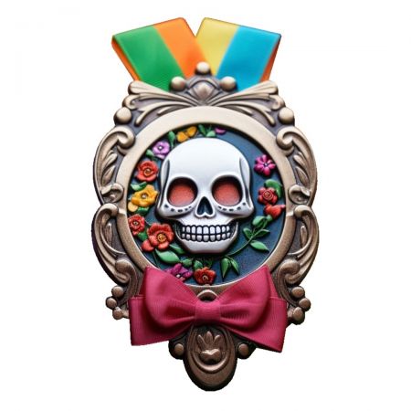 Las medallas personalizadas de Dead of the Dead Run son encantadoras.