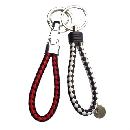 Geflochtener Leder-Schlüsselanhänger-Gurt - Unsere PU-Leder geflochtenen Schlüsselanhänger-Bänder vereinen Stil und Langlebigkeit.