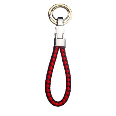 Die Schlüsselringe mit Lederband sind in verschiedenen Farben erhältlich.