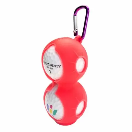 Printed Logo Silicone Golf Ball Bag - Silicone golf ball cover.