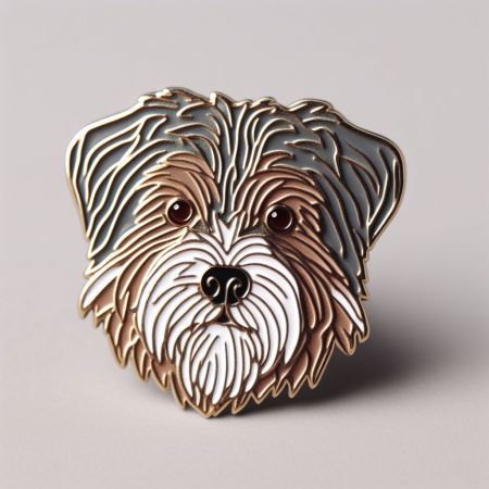Pins de esmalte personalizados para cães.