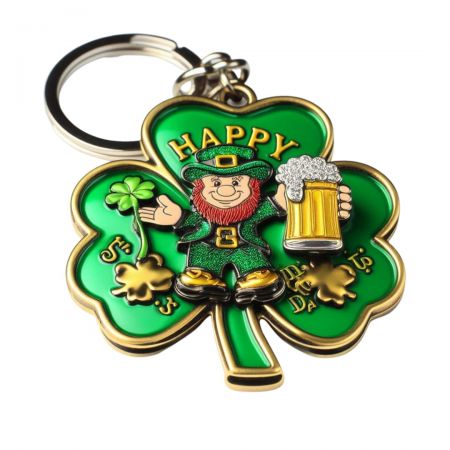 Custom Ireland Keychain - The leprechaun keychains have captured the hearts of our Irish clientele.