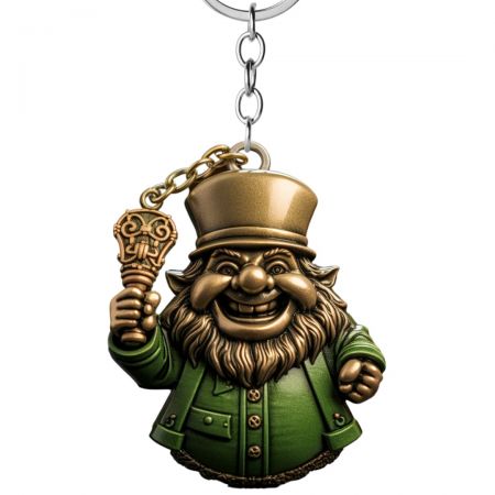 Személyre szabott lóhere kulcstartó.