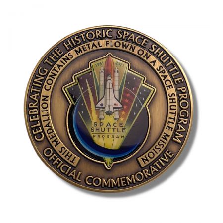 Custom design ULA rocket coin.