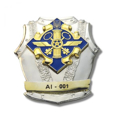 Metal us marshals badges.