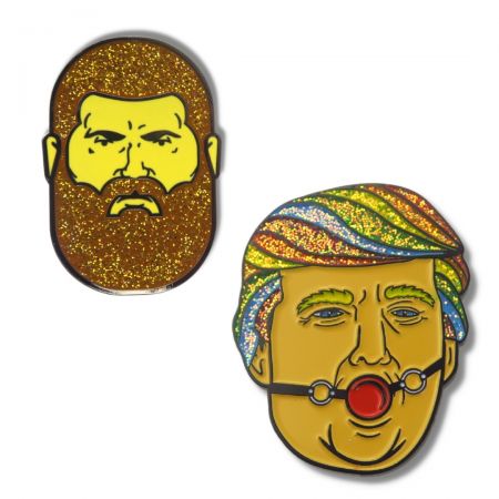 Metallglitter-pin-brosje.