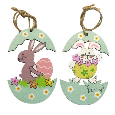 Easter Bunny Wooden Ornament - Easter day wooden ornament.
