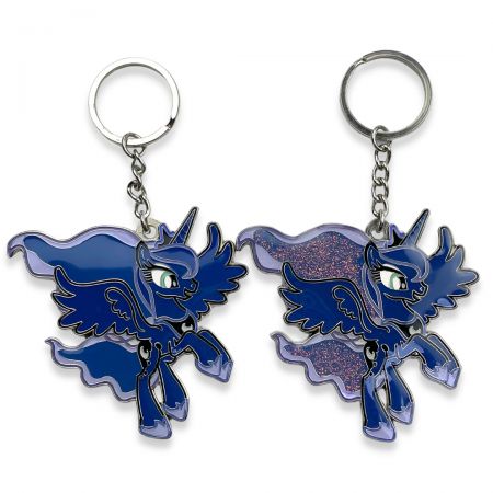 Iøynefallende glitter til tilpassede nøkkelringer.