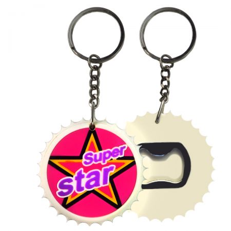 Bottle Cap Opener Keychain - We are a factory specializing in PVC keychains.