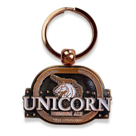 Portachiavi in metallo personalizzato unicorno - Mostra il tuo marchio o eventi con stile con portachiavi in metallo personalizzati.