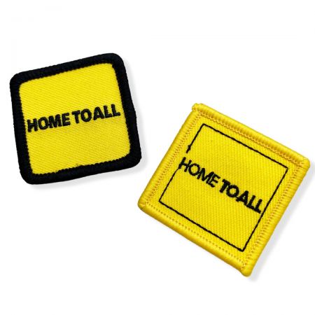 Wählen Sie Ihre Rand- und Stoffoptionen für einzigartige Patch-Pins.