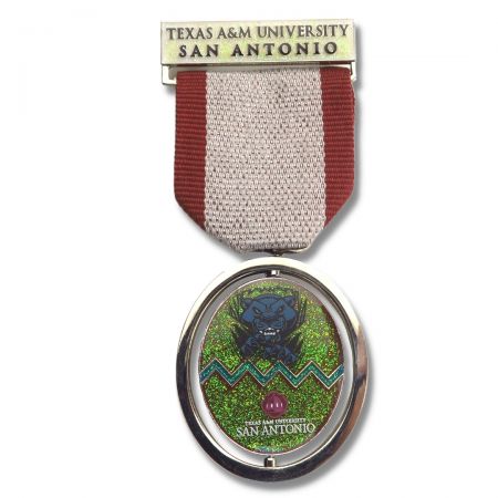 Custom Glitter Ribbon Medals - Custom award medals with glitter.