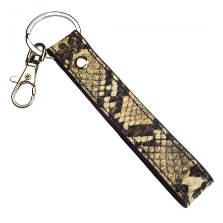 Unleash your individuality with the animal pattern leather strap key Ring.