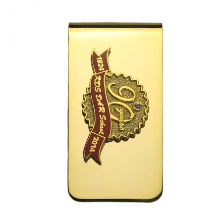 Custom Logo Cash Clip - Gilded luxury, our gold money clip radiates opulence and style.