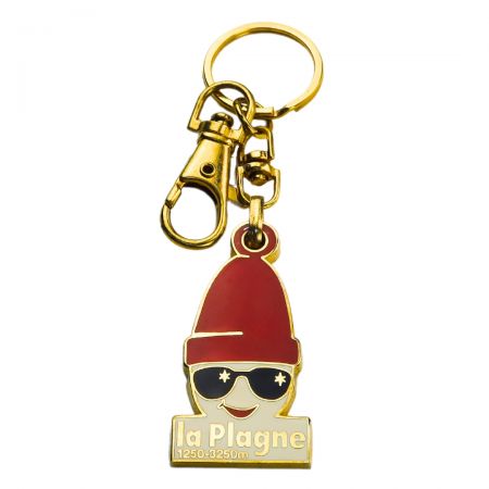 The hard enamel keychains feature clean lines and vibrant solid colors, creating a timeless and stylish accessory.