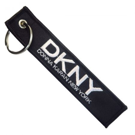 Custom embroidered key chains with a variety of fittings.