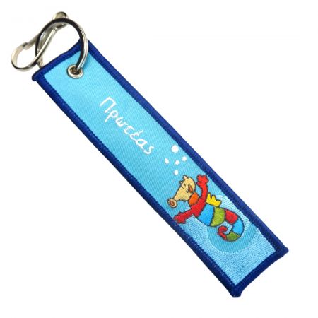The embroidered key chains offer complete customization.