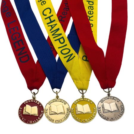 Aangepaste medailles van Premier's Reading Challenge - Aangepaste Australische medailles.