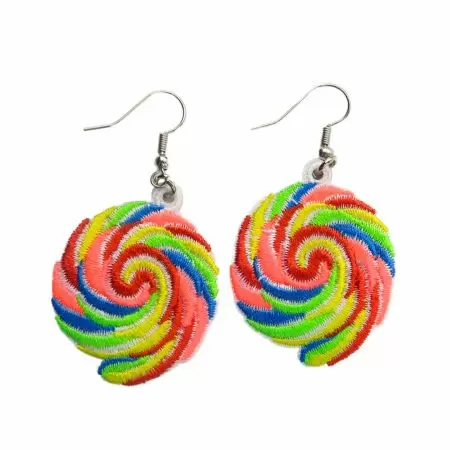 Custom Embroidery Earrings - Express your creativity with personalized embroidery designs for earrings.