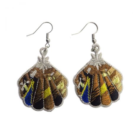 Elevate your style with intricately stitched custom earrings.